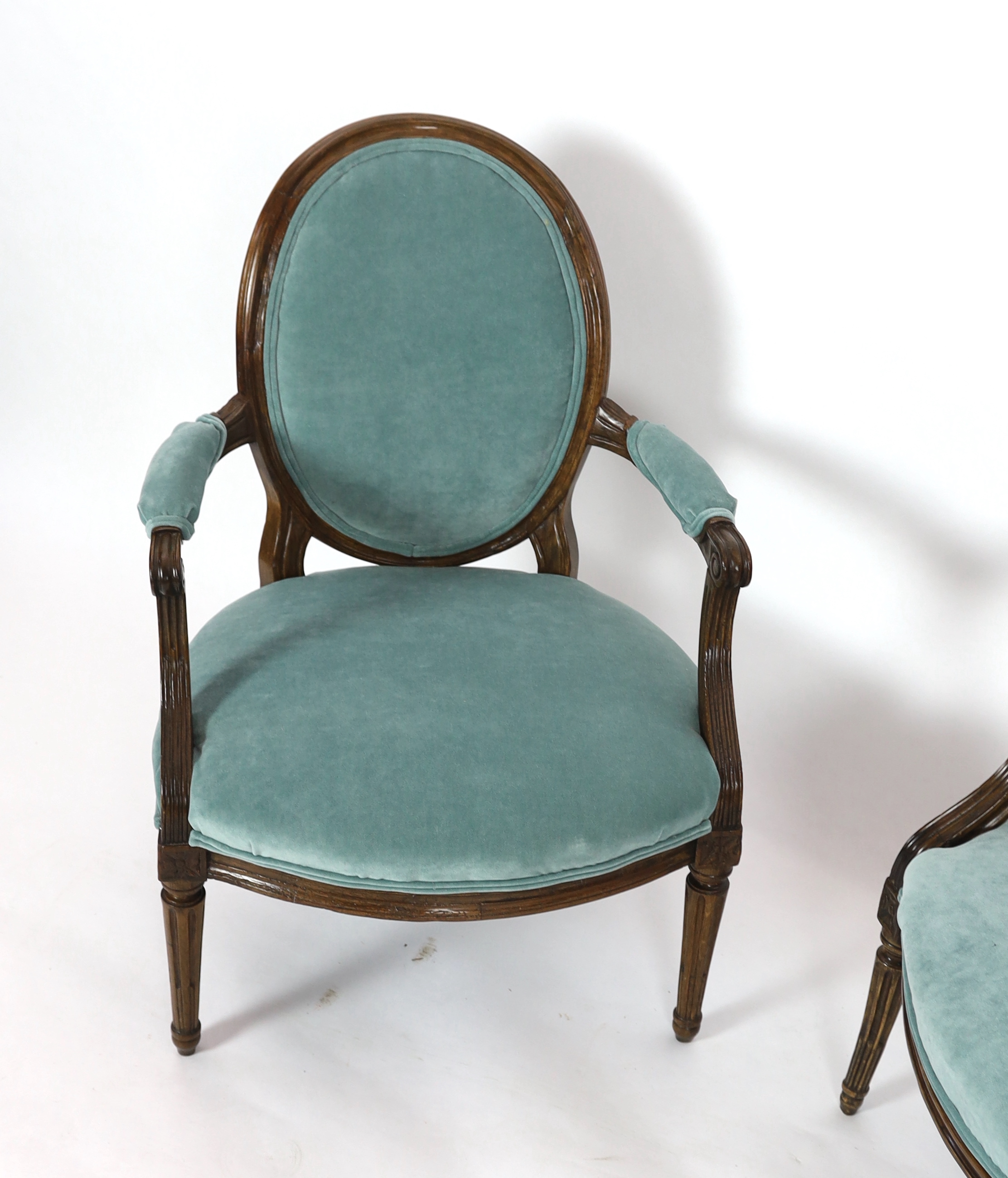 Churchill, Winston S. (1874-1965) - From Sir Winston’s London home at 28, Hyde Park Gate - Two similar Louis XVI provincial open armchairs